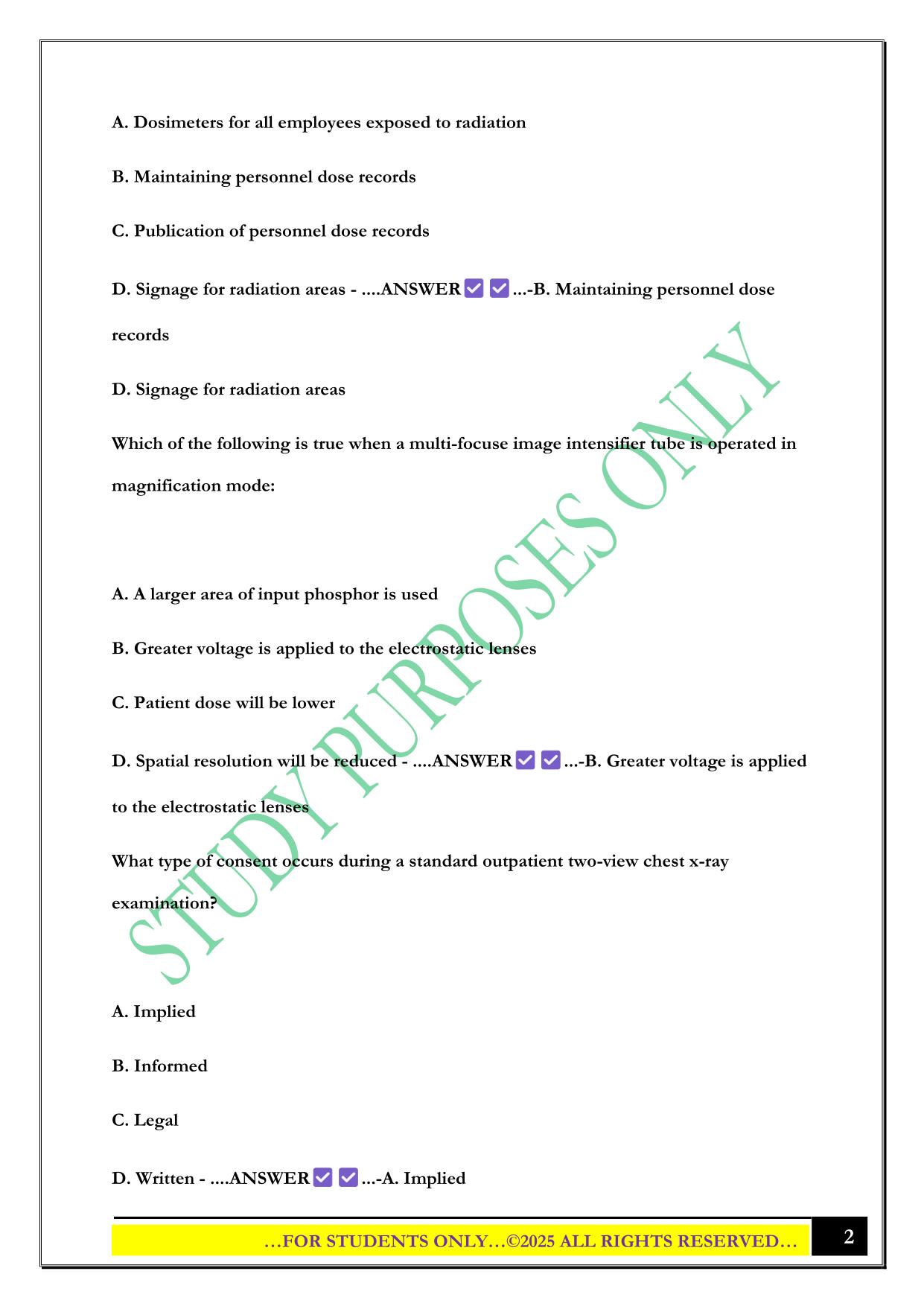 RTBC Mock exam # 2 2025 Questions and Answers
