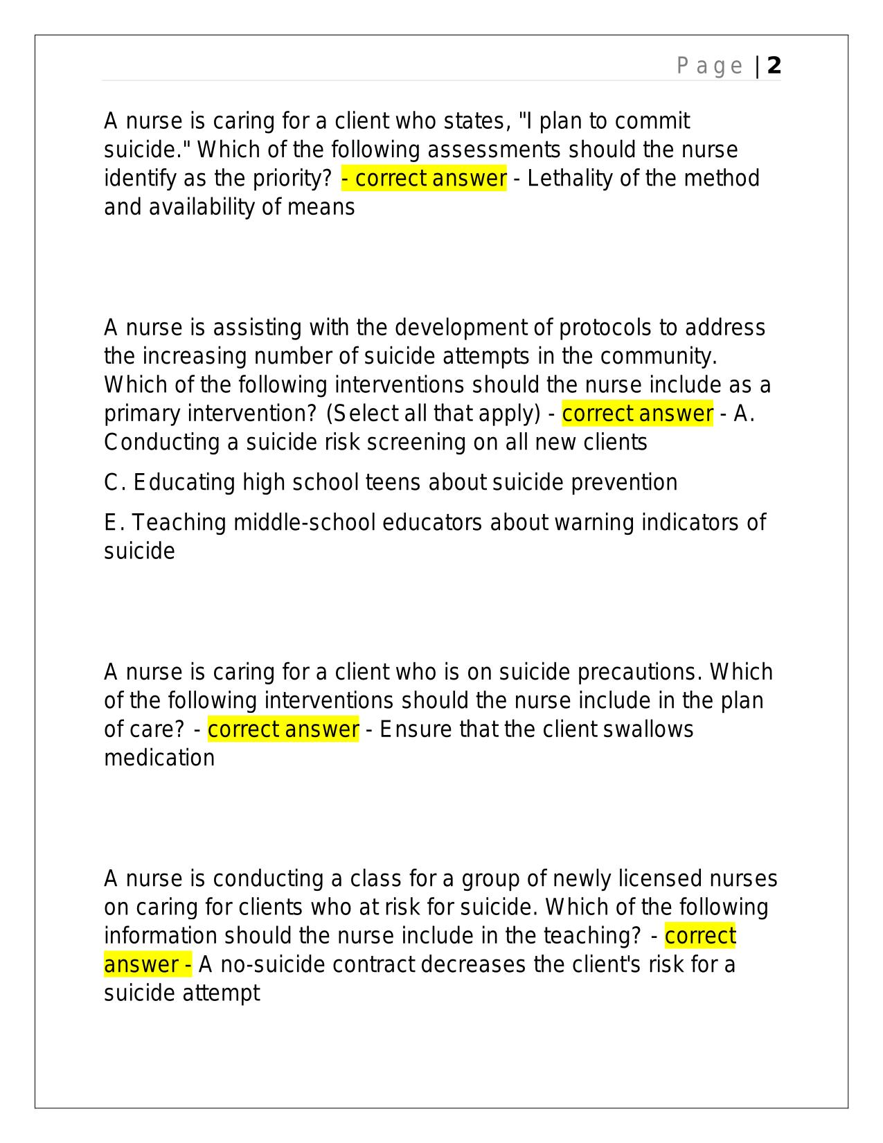 ATI MENTAL HEALTH PROCTORED EXAM REVIEW 2025 QUESTIONS AND ANSWERS.