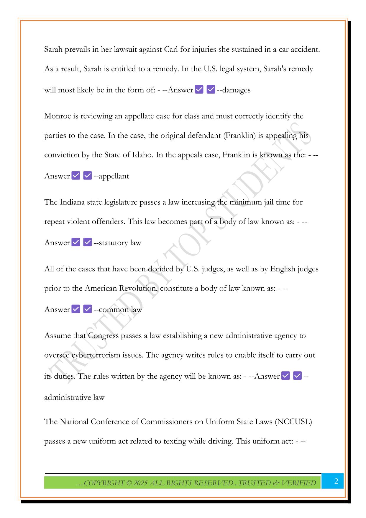 MGMT 311 Exam #1 2025 Questions and Answers