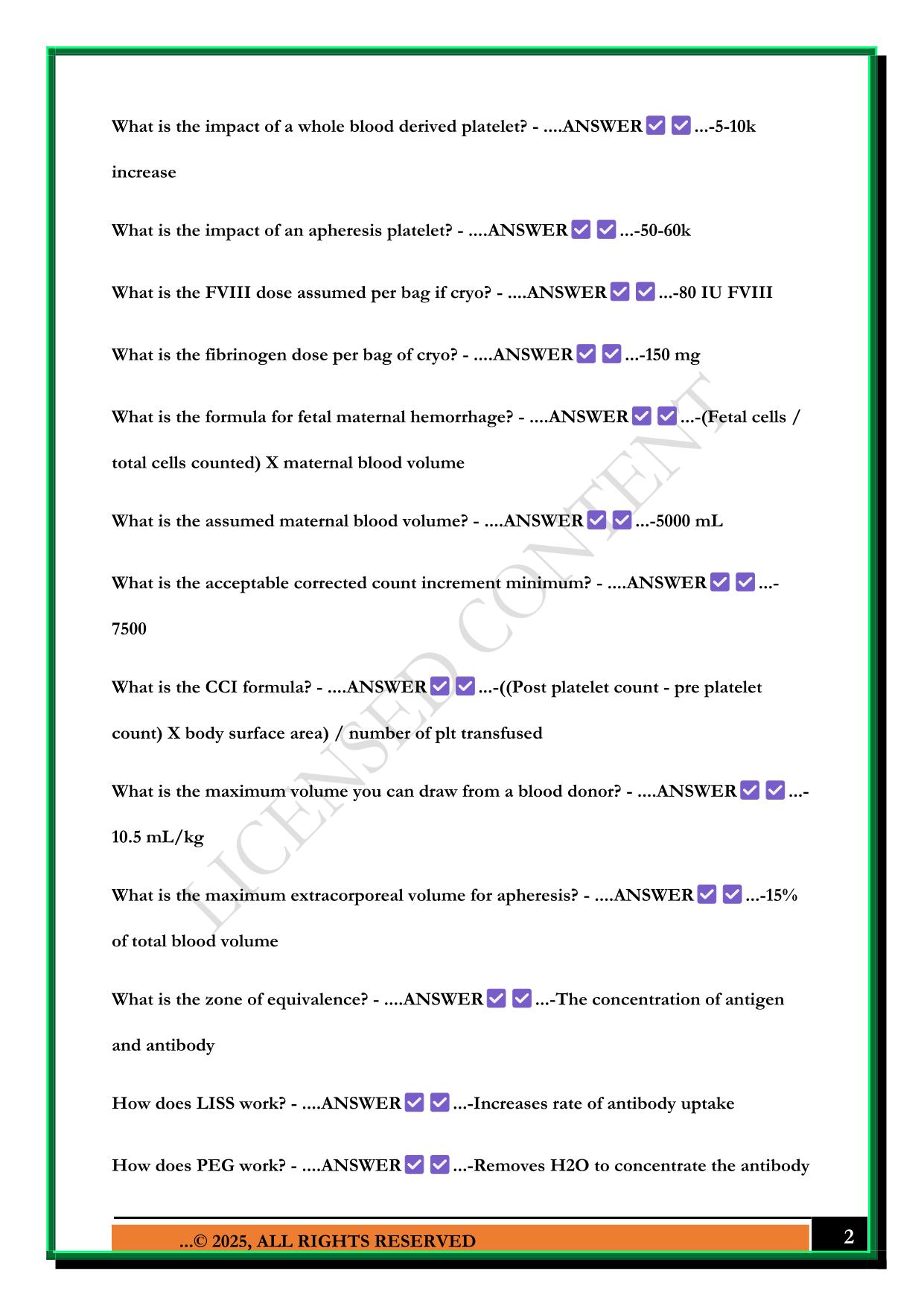 SBB REVIEW 2025 QUESTIONS AND ANSWERS