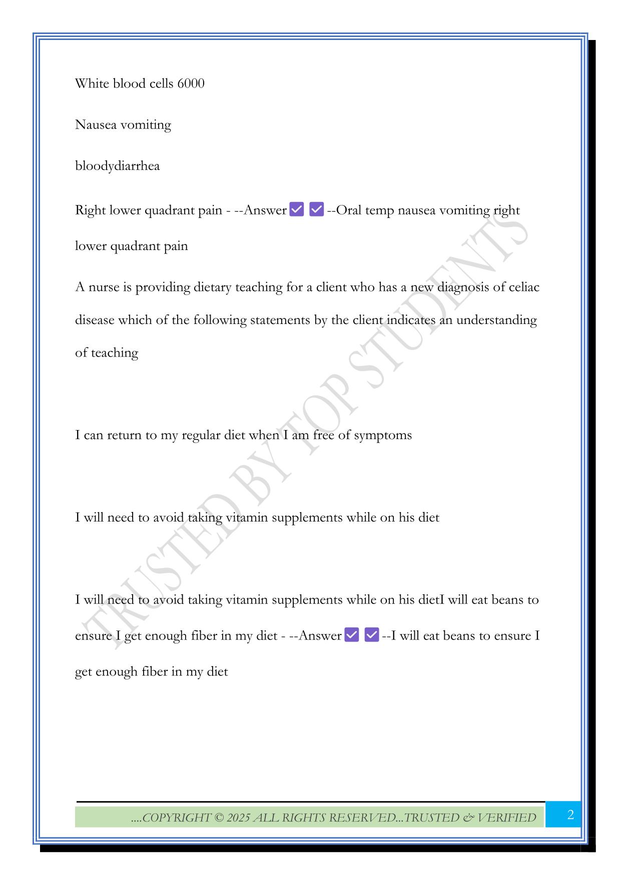 ATI GI practice exam 2025 Questions and Answers