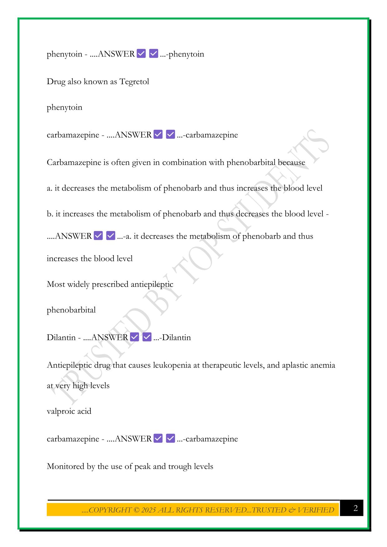 MDL 248 WEEK 7 EXAM 2025 QUESTIONS AND ANSWERS