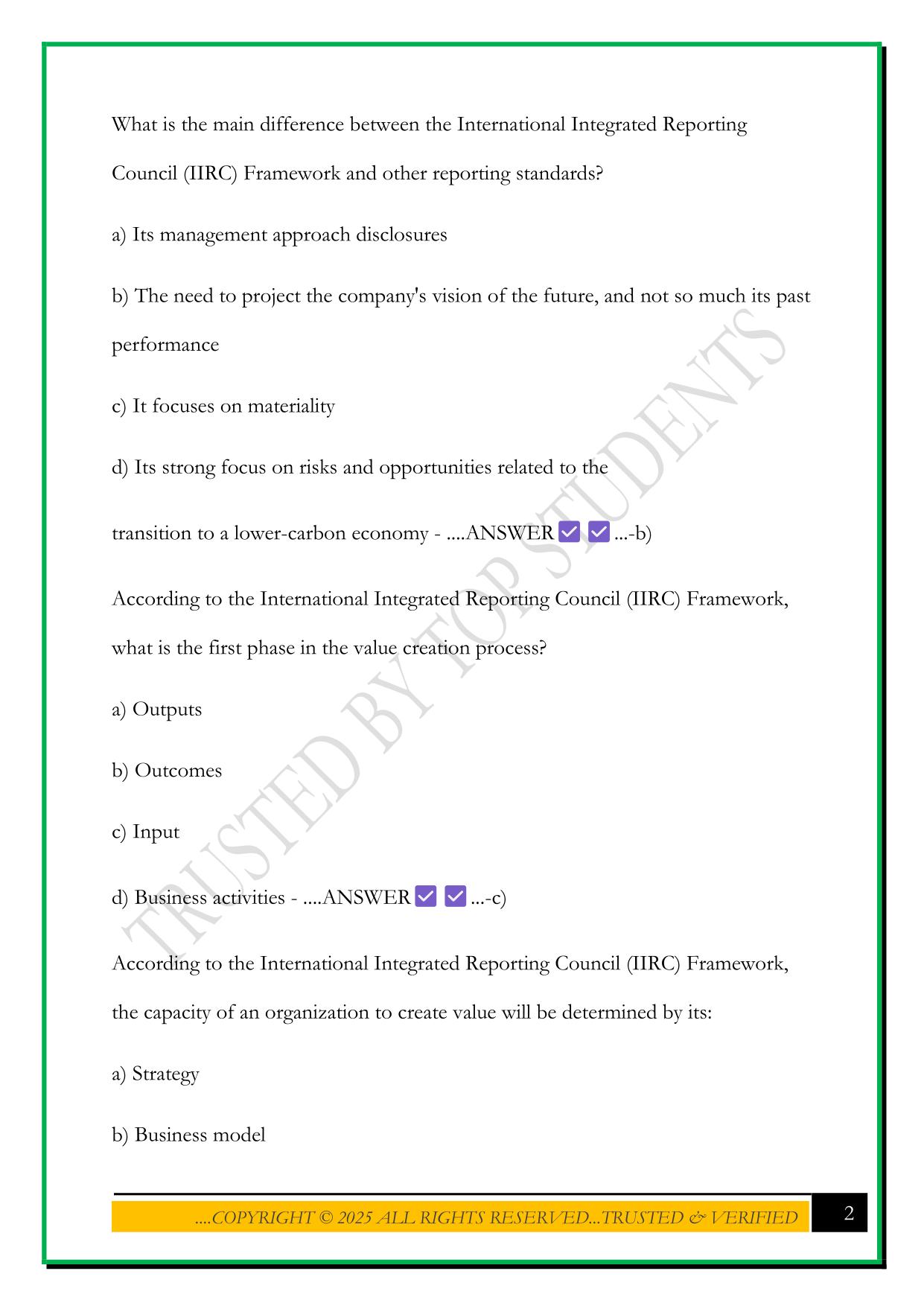 CESGA MODULE 5 2025 QUESTIONS AND ANSWERS