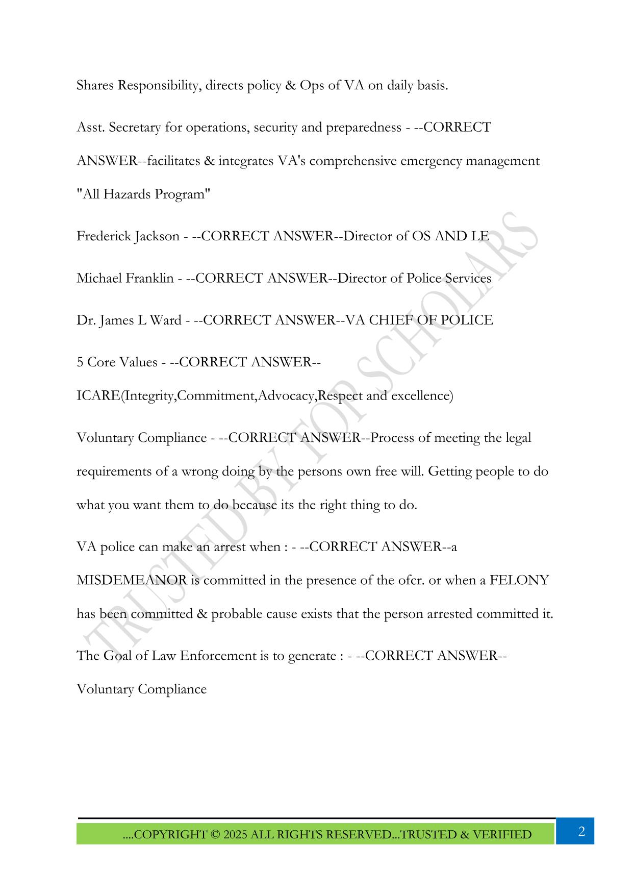 VA LETC Week 1 Exam 2025 Questions and Answers