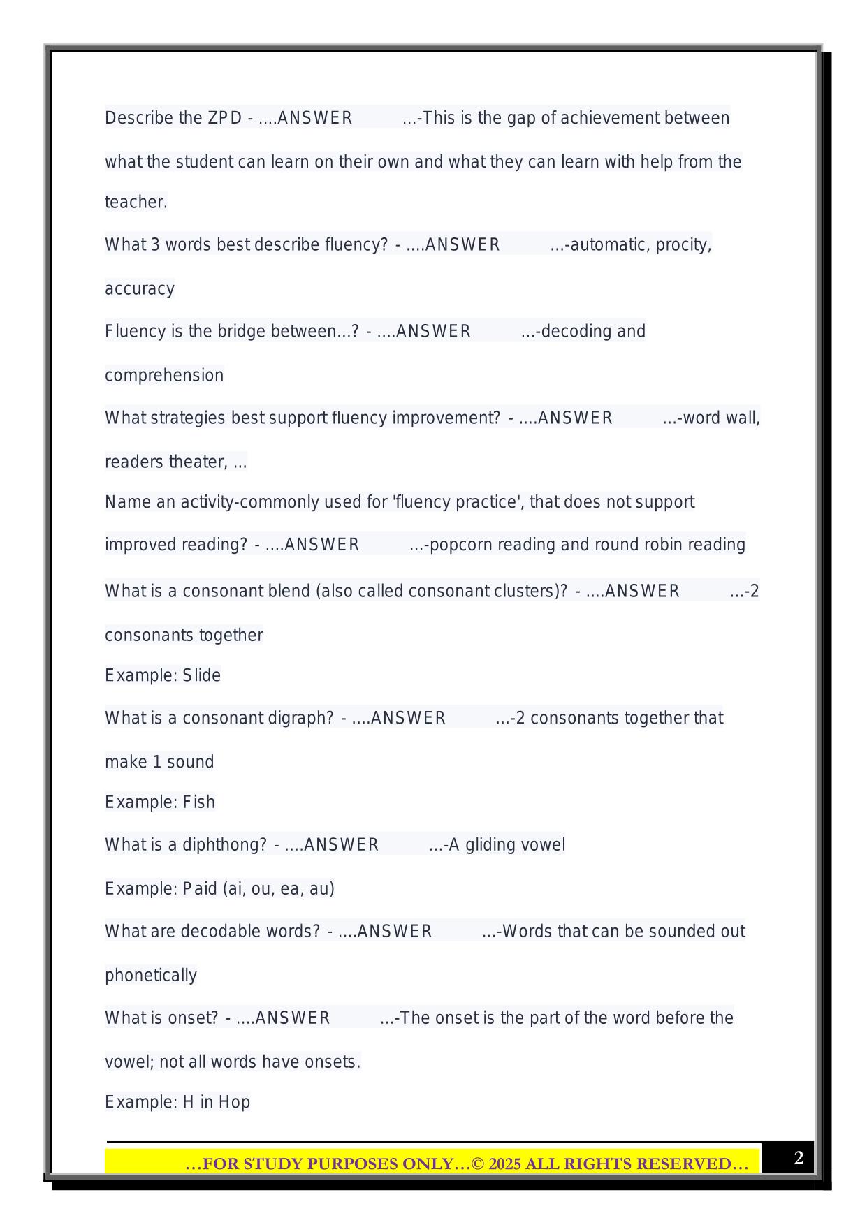 Eled 3100 Final Exam 2025 Questions and Answers