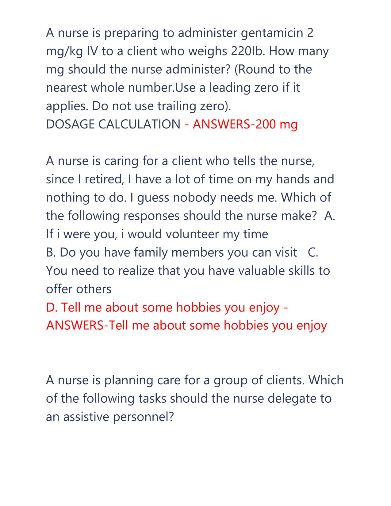 ATI Fundamentals Proctored Exam 2024 ATI 2024 Fundamentals Retake Exam Questions and Correct Answers Rated A+