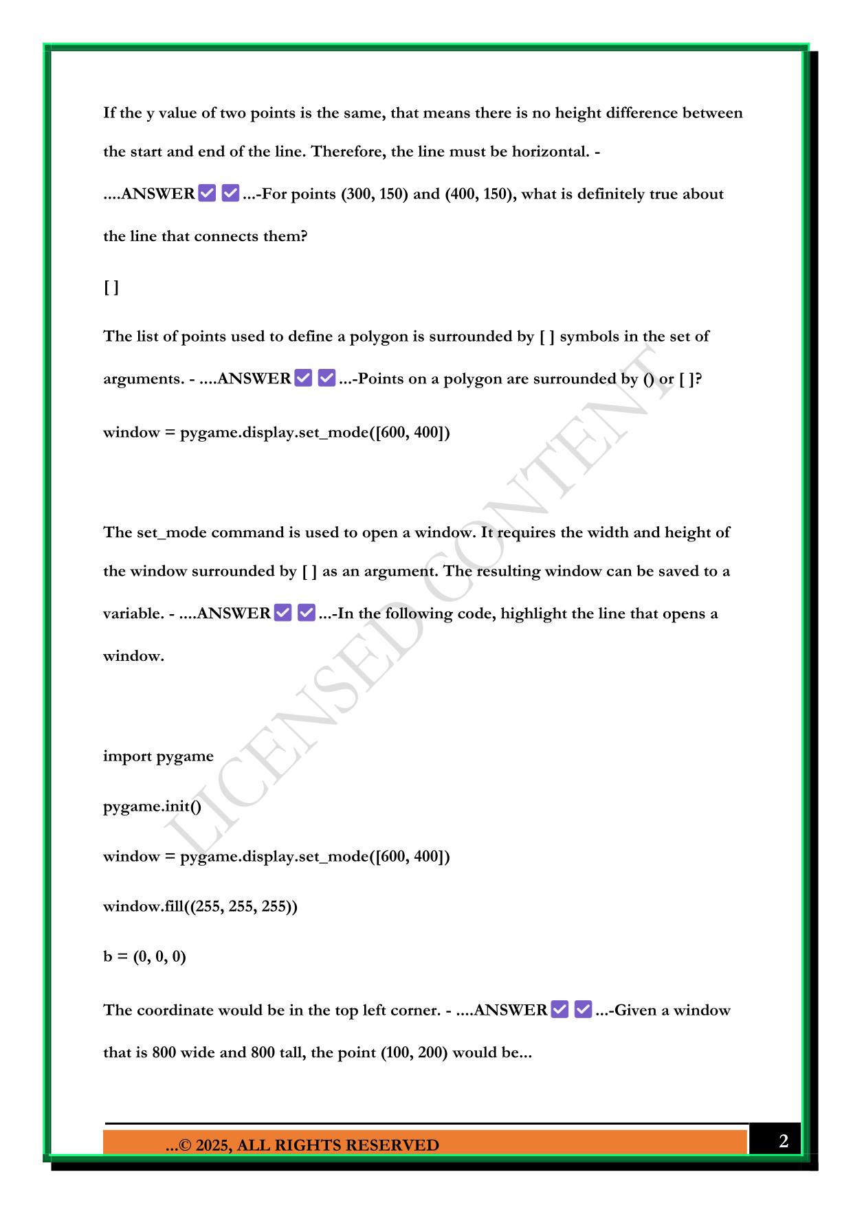 TECHSMART PYTHON UNIT 3 EXAM 2025 QUESTIONS AND ANSWERS