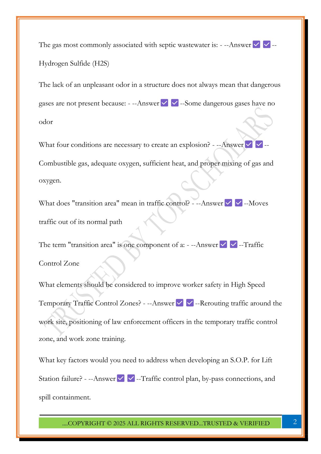 CWEA Collections Grade 2 Practice Test 2025 Questions and Answers