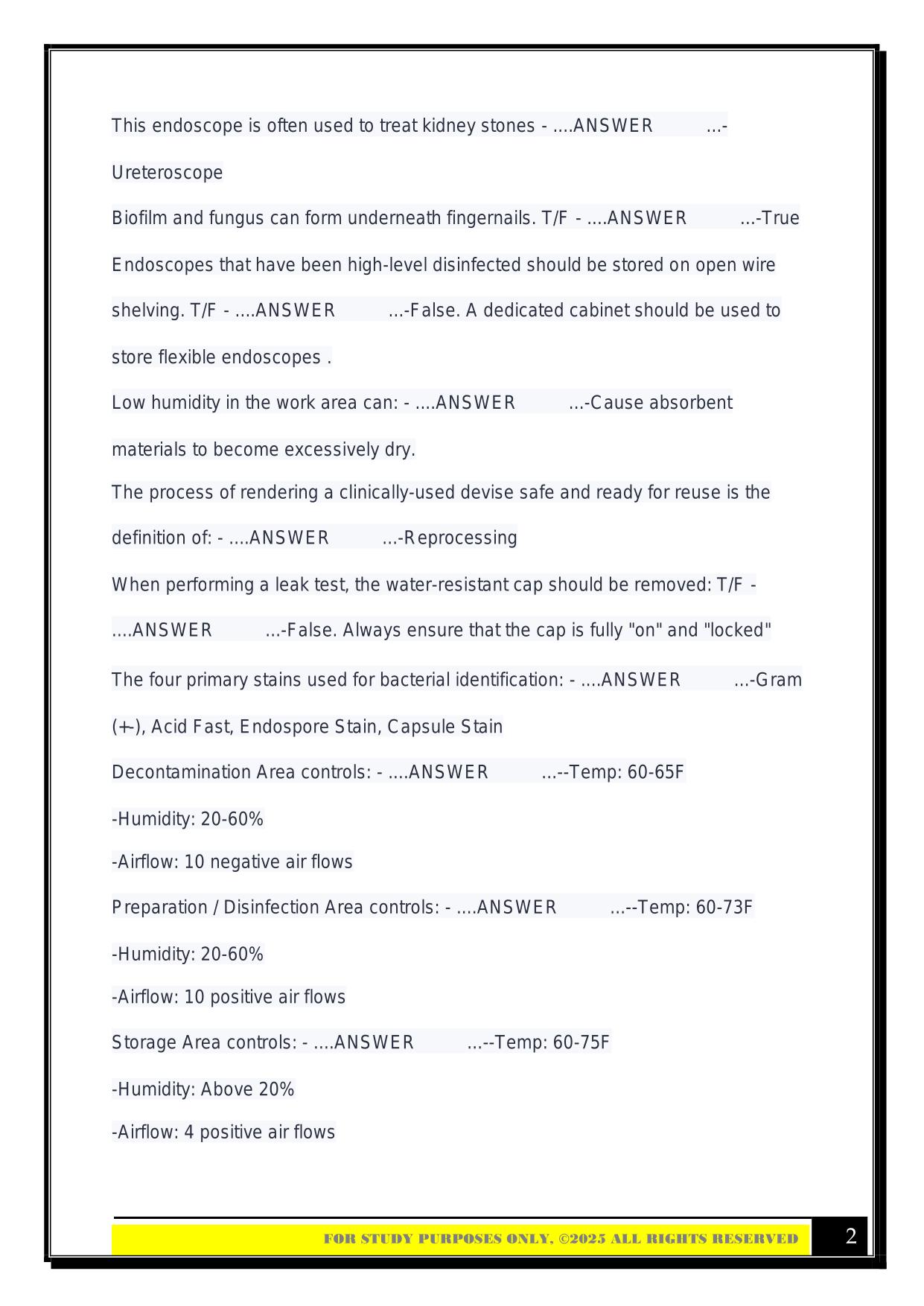 CER Review Questions with Correct Answers