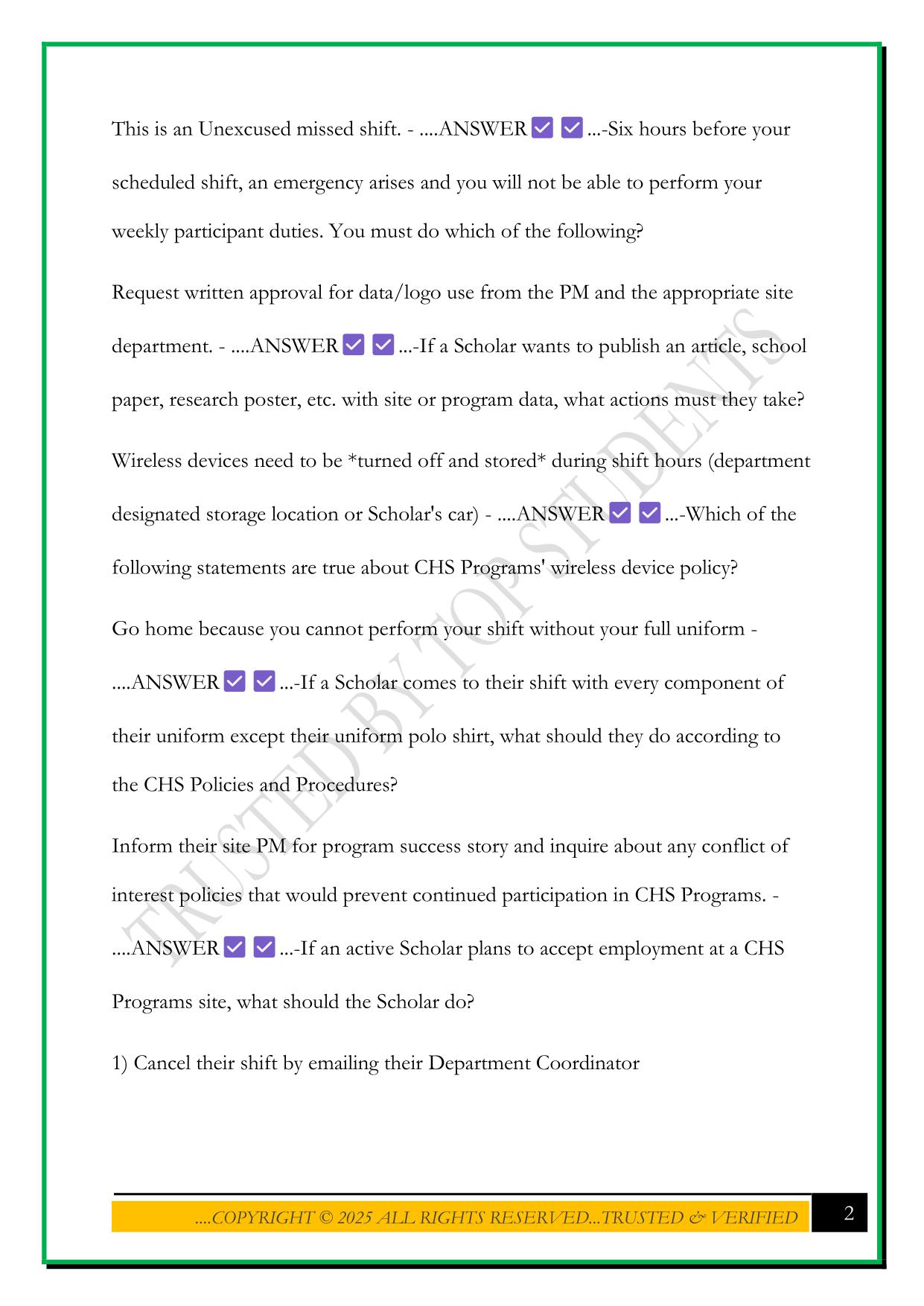 COPE HEALTH SCHOLARS: MODULES 1 -22 EXAM 2025 QUESTIONS AND ANSWERS