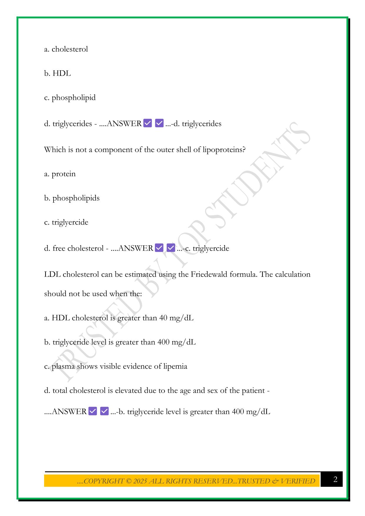 MDL 248 WEEK 3 EXAM 2025 QUESTIONS AND ANSWERS