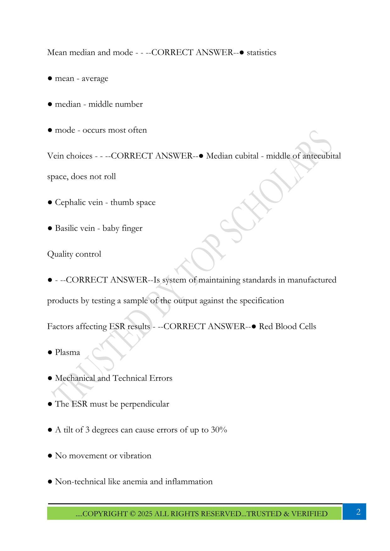 mlpao exam review 2025 Questions and Answers