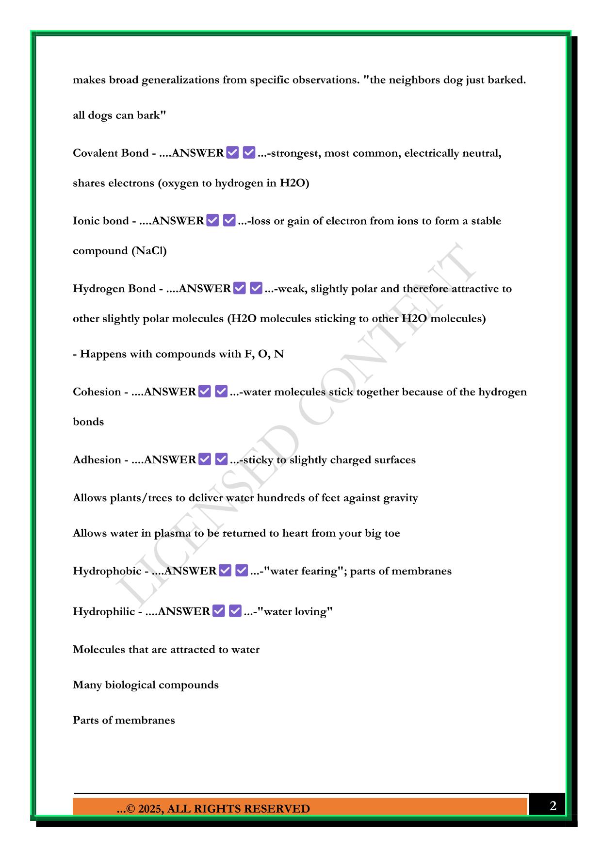 BIO 100 MARCI ADAMS BYU EXAM 1 2025 QUETSIONS AND ANSWERS
