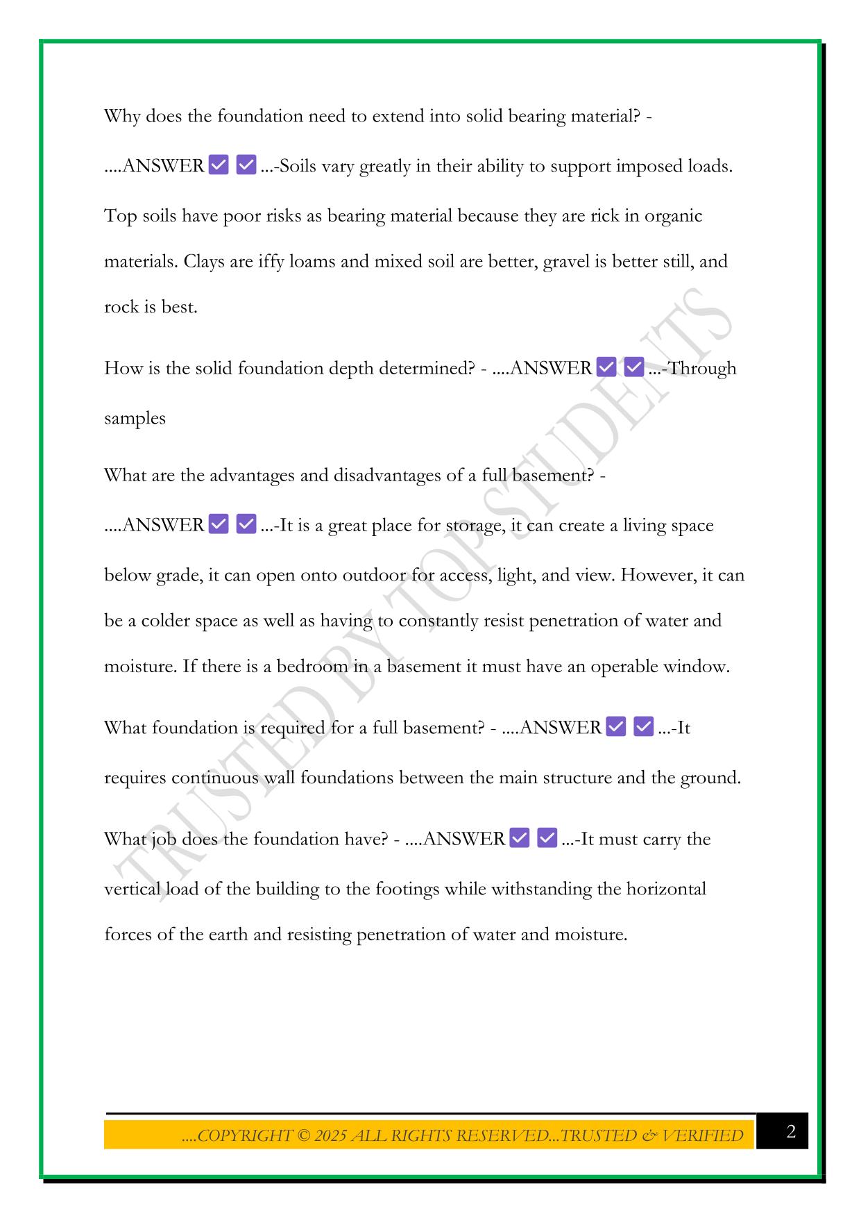 INTD 244 EXAM 2 2025 QUESTIONS AND ANSWERS