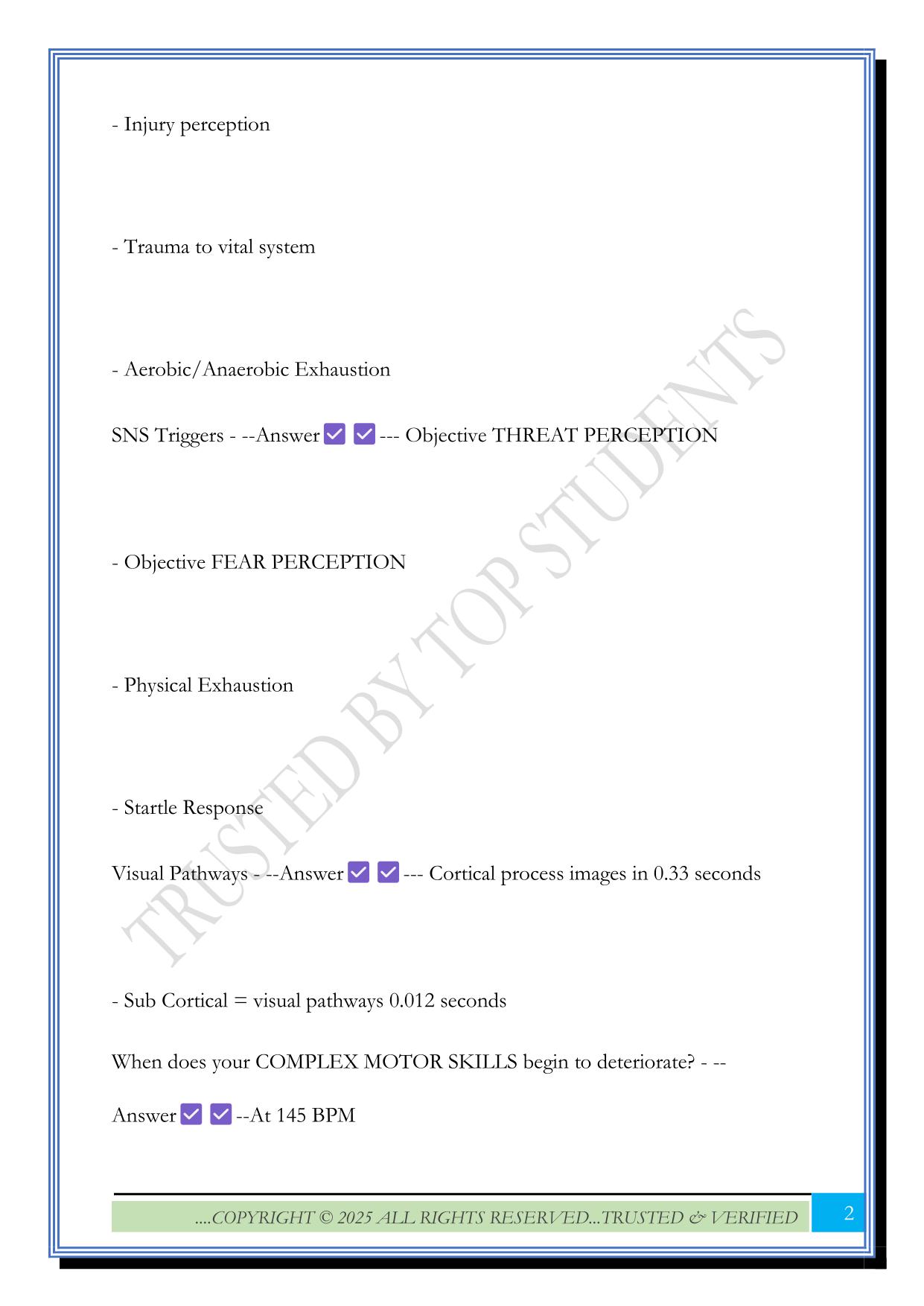 STDY GUIDE (PPCT/HFRG) Exam 2025 Questions and Answers