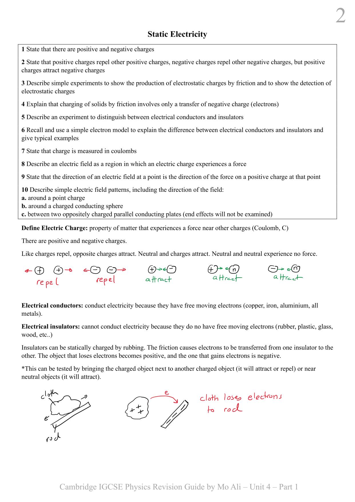 1 Cambridge IGCSE Physics Revision Guide by Mo Ali – Unit 4 – Part 1 Cambridge IGCSE Physics Revision Guide 2024