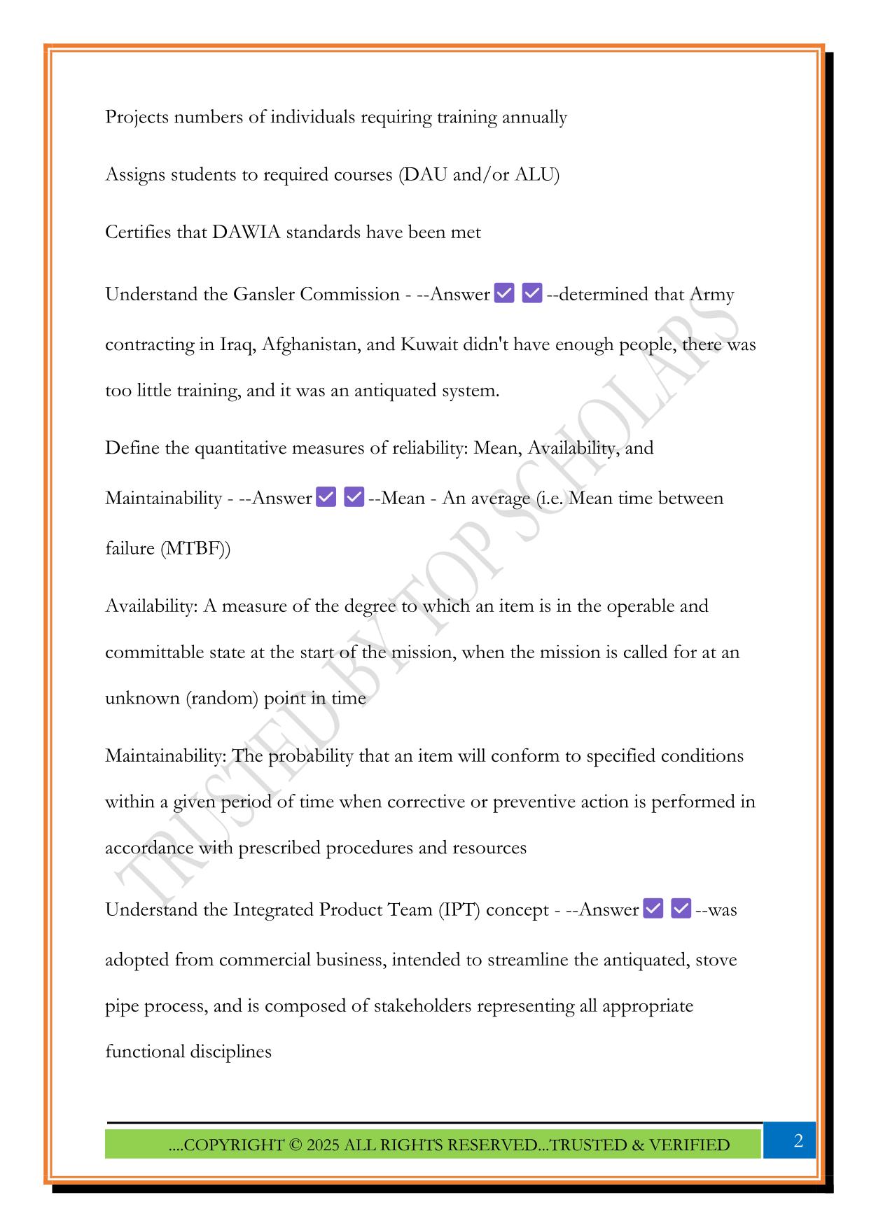 AIPM Exam 1 2025 Questions and Answers