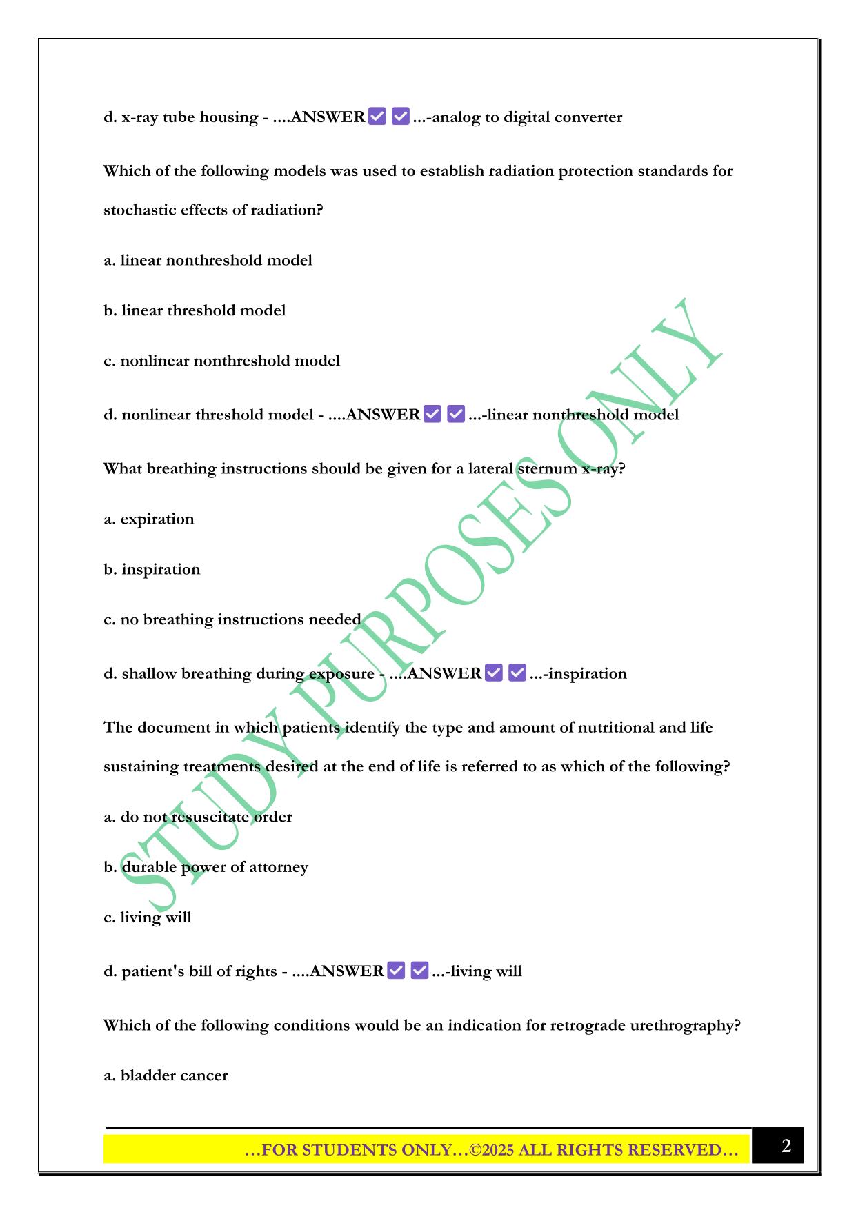 RTBC Mock exam #2 2025 Questions and Answers