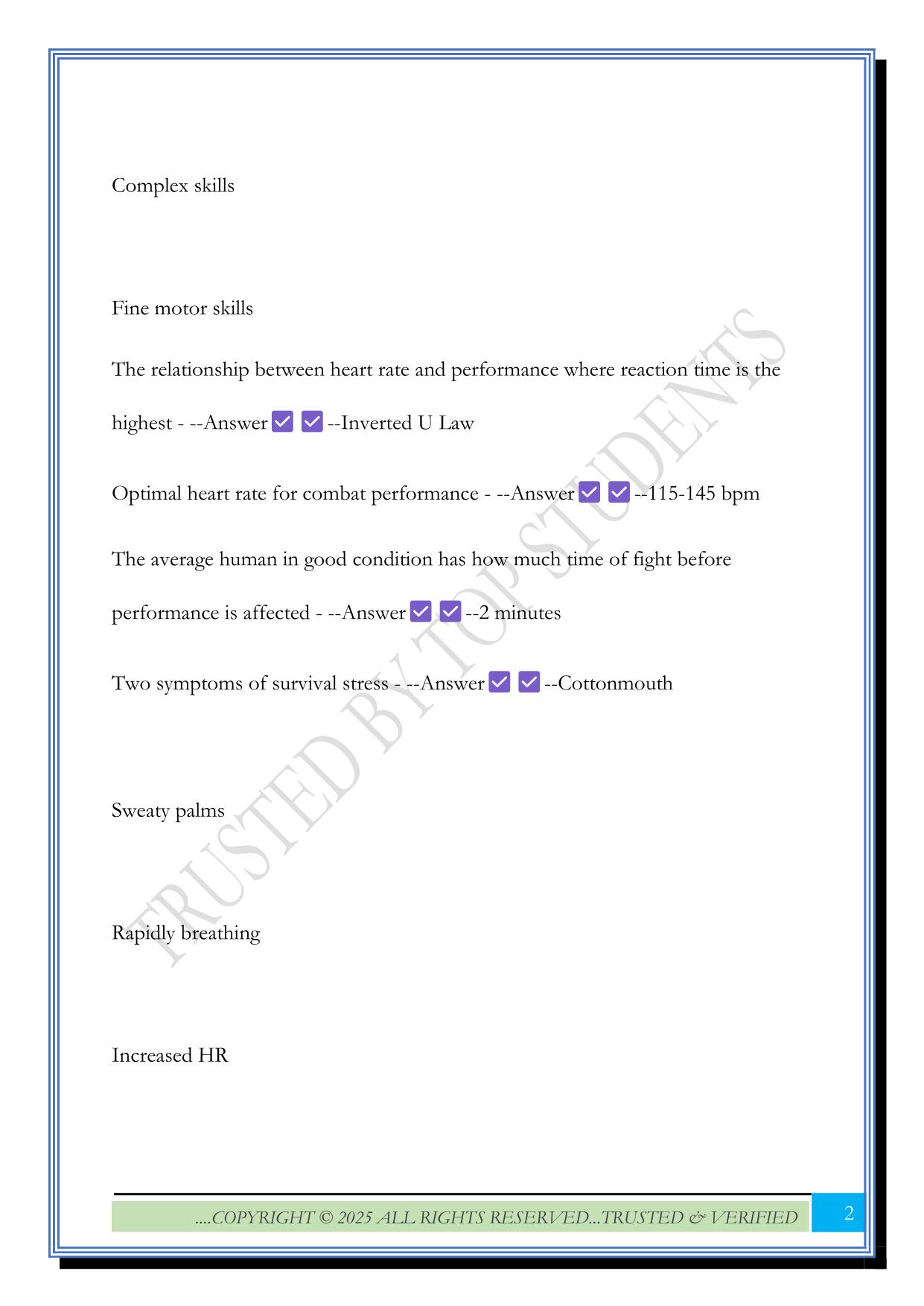 HFRG STUDY Exam 2025 Questions and Answers