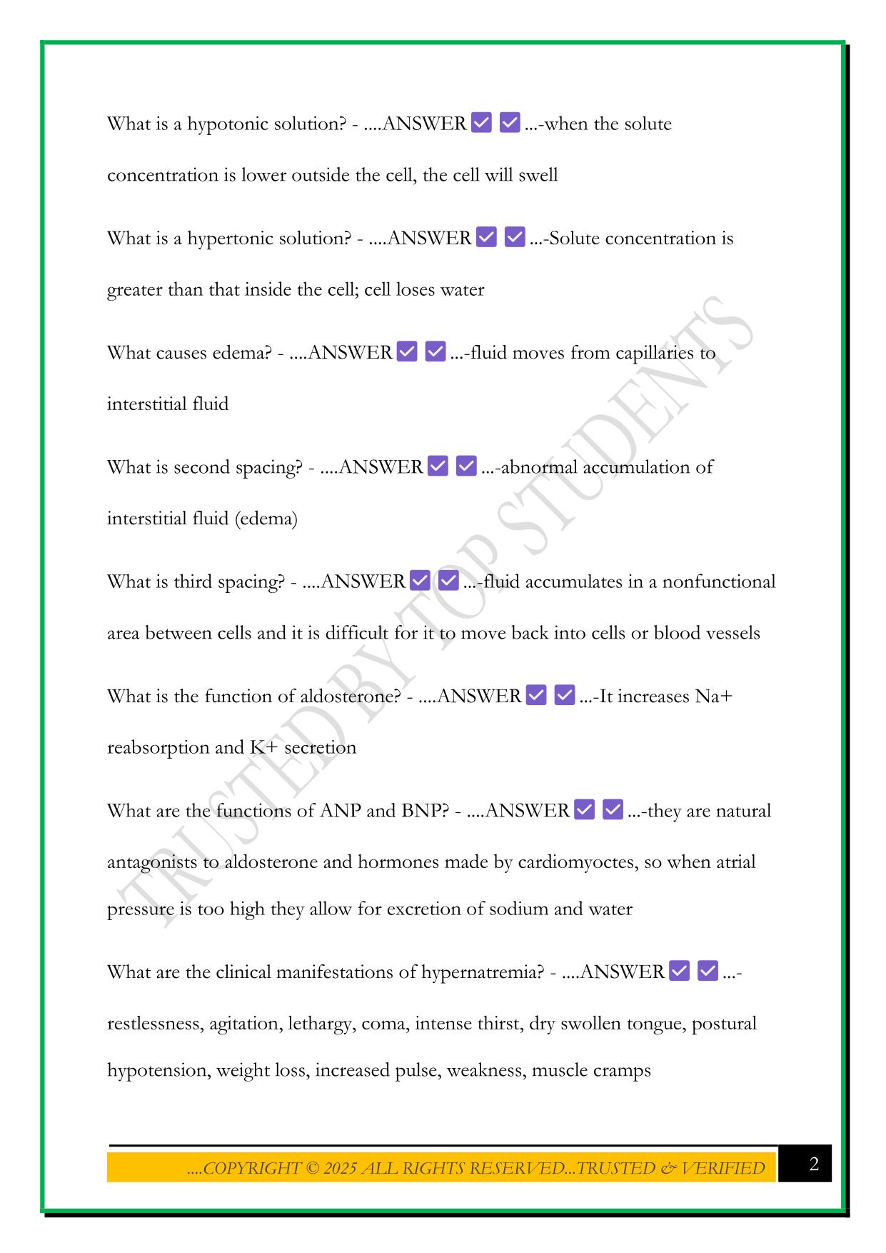 NURSG 546 - EXAM 2 2025 QUESTIONS AND ANSWERS