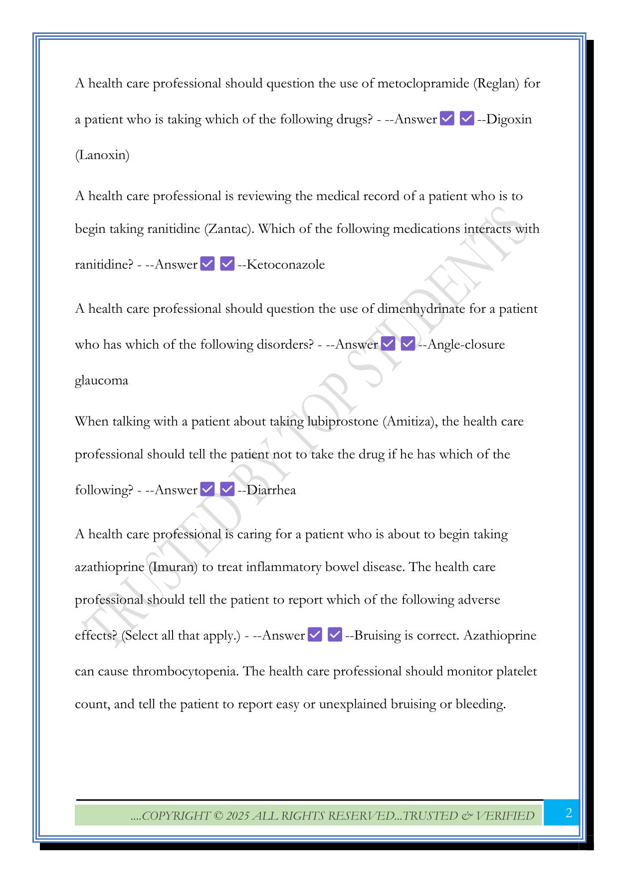 ATI Gastrointestinal System Exam 2025 Questions and Answers