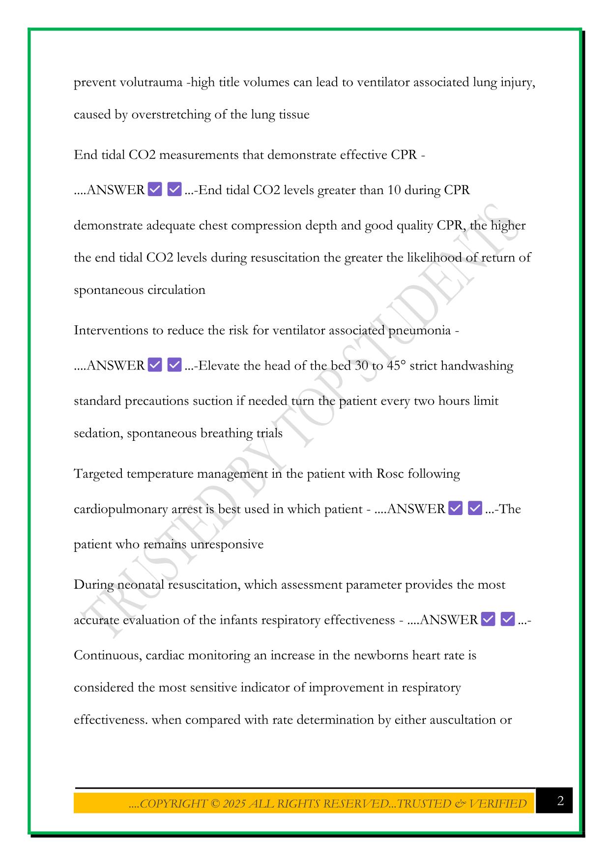 CEN ENA PRACTICE TEST 3 REVIEW 2025 QUESTIONS AND ANSWERS