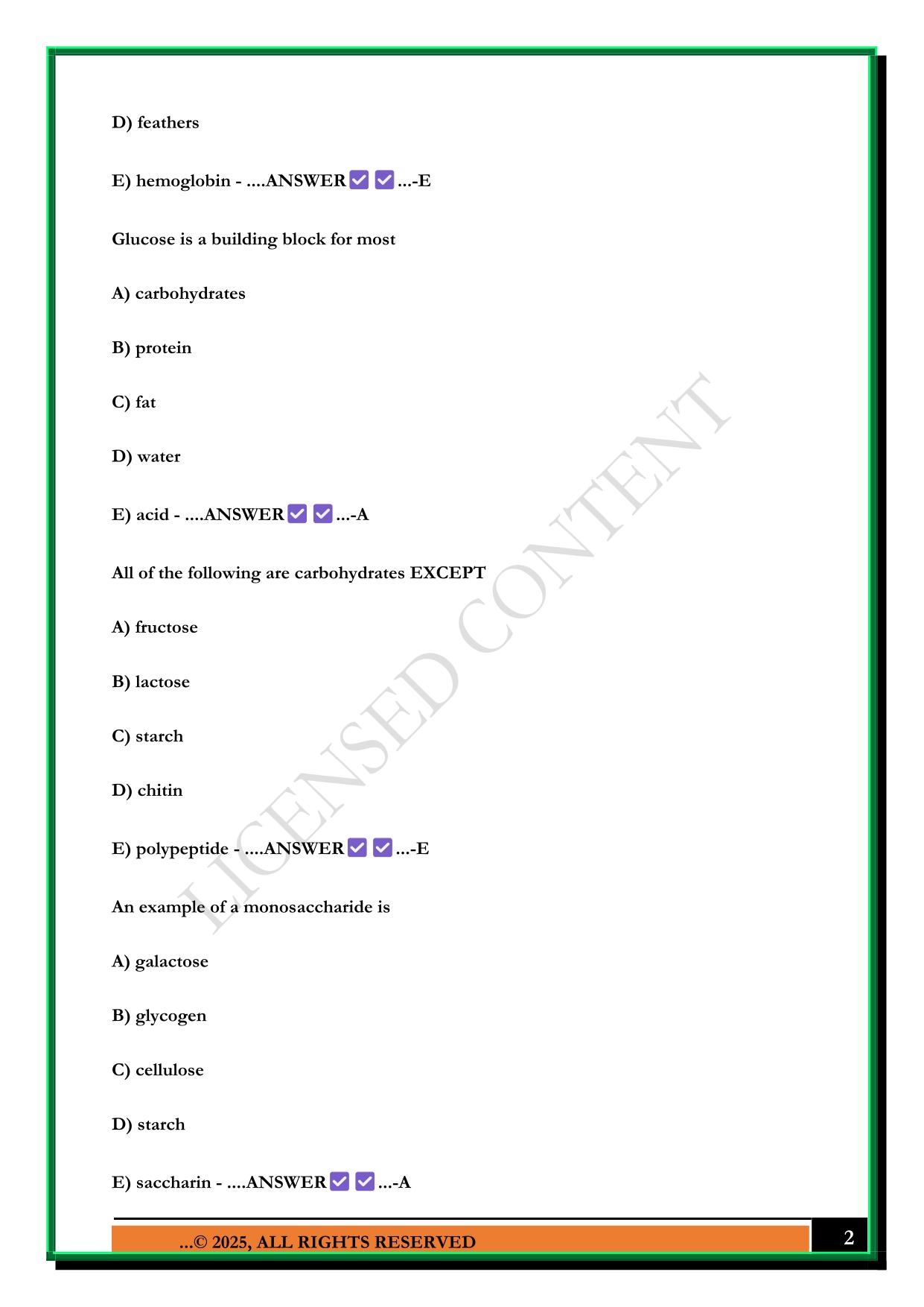 BIOLOGY 100 FINAL EXAM 2025 QUESTIONS AND ANSWERS