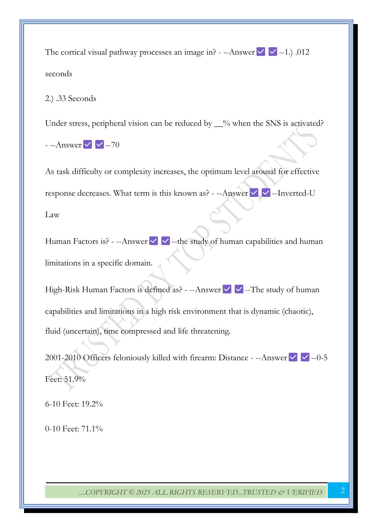 HFRG: PPCT INSTRUCTOR STUDY GUIDE FOR TEST 2025 Questions and Answers
