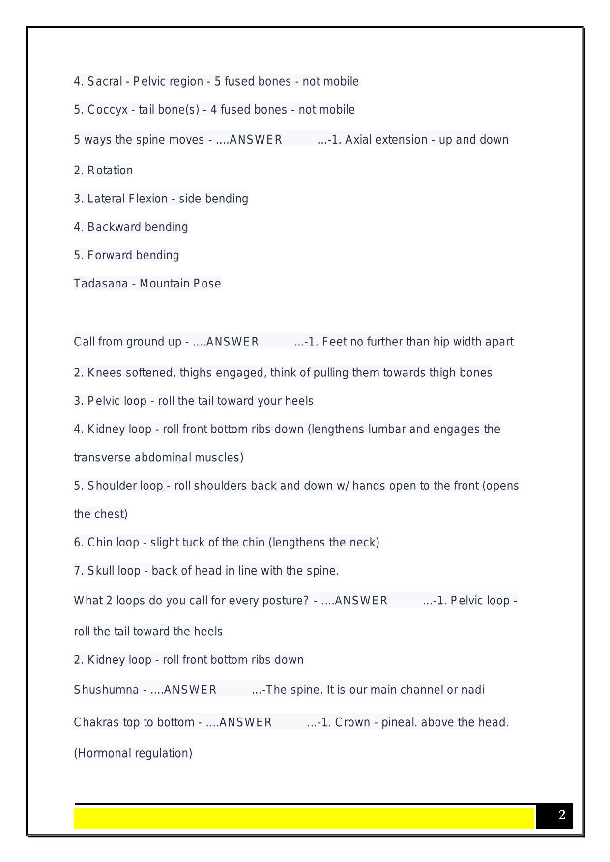 Yoga Den RYT200 Exam 2025 Questions and Answers