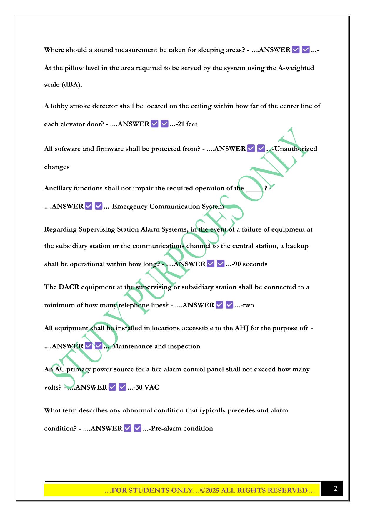 Nicet 1 Exam 2025 Questions and Answers