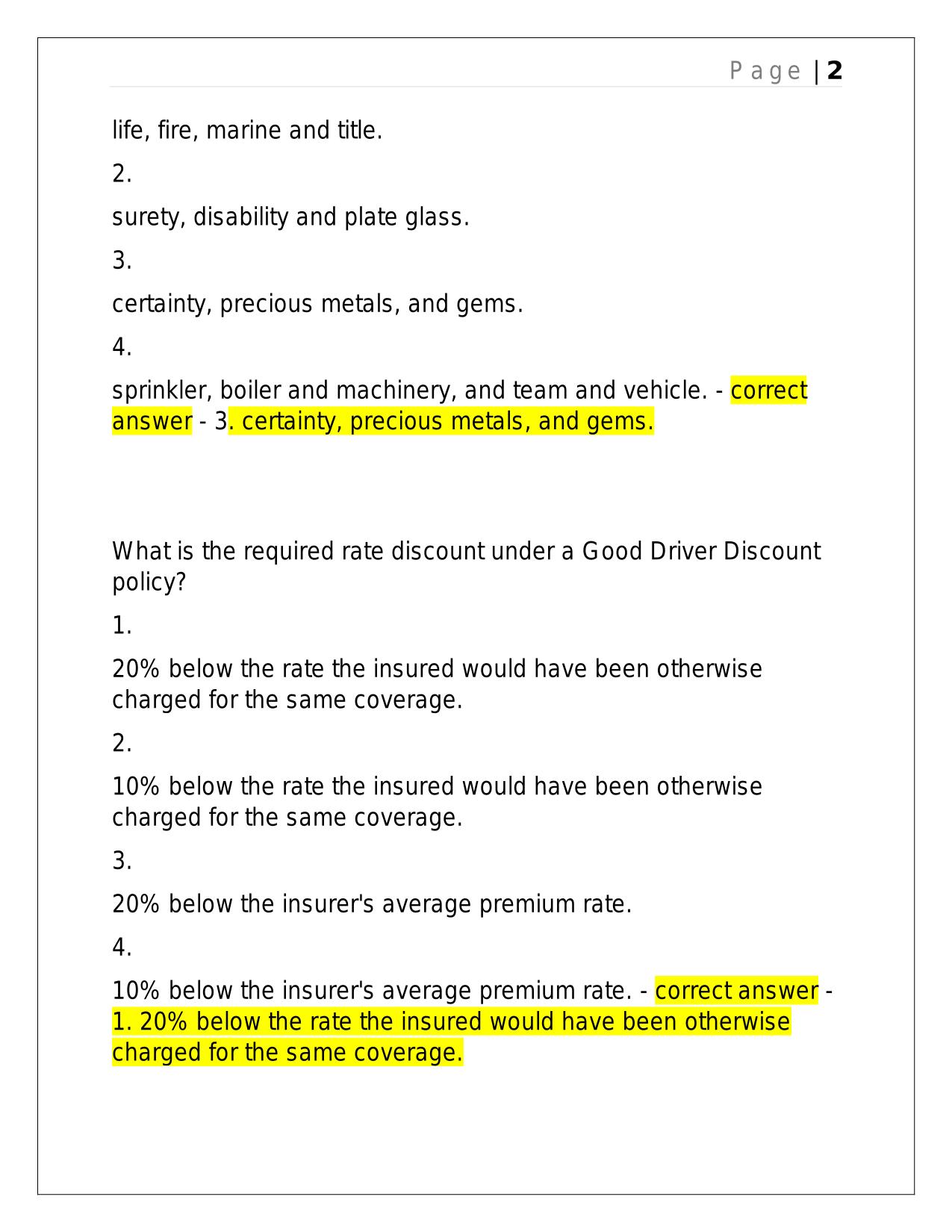 CA PROPERTY AND CASUALTY INSURANCE PRACTICE EXAM 2025 QUESTIONS AND ANSWERS.
