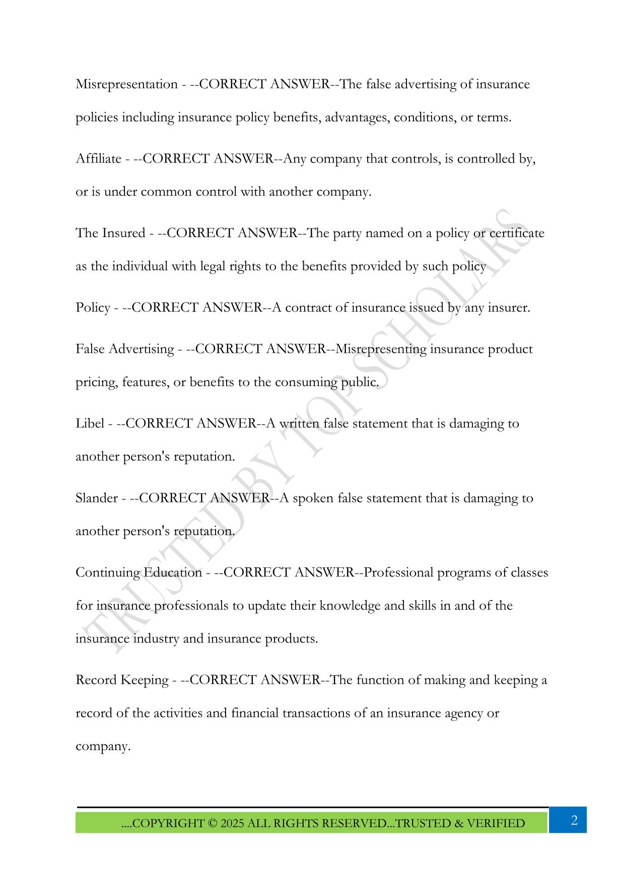 2-20 General Lines Agent Big Set Exam 2025 Questions and Answers