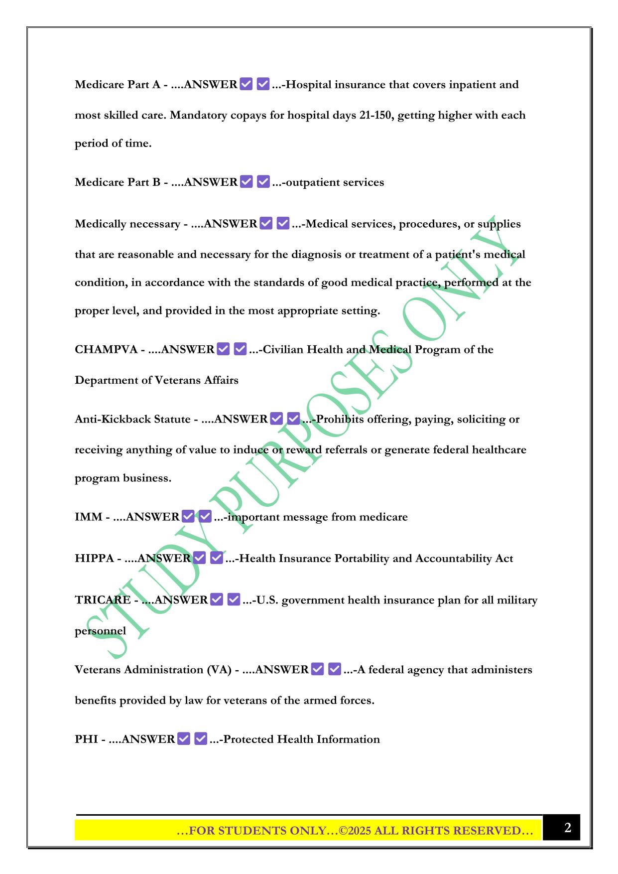 Naham Exam 2025 Questions and Answers
