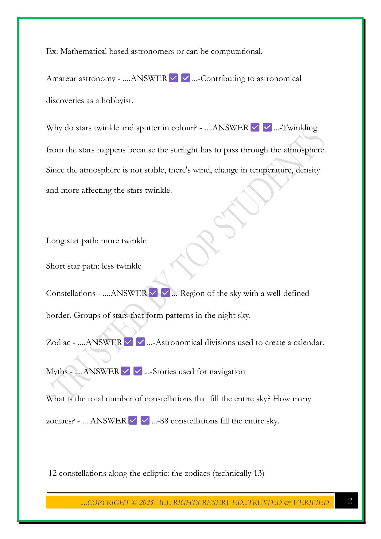 NATS 1745 UNIT 1 EXAM 2025 QUESTIONS AND ANSWERS