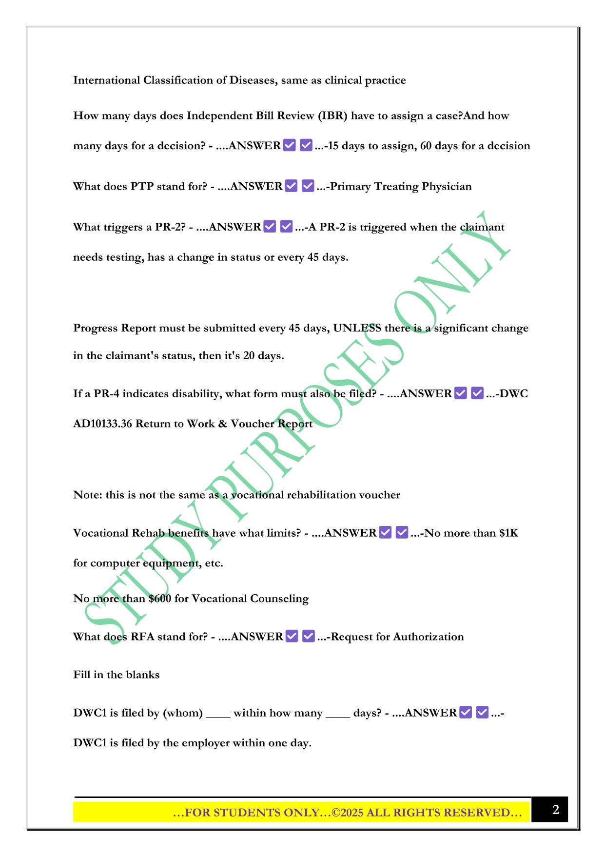 QME Test Prep 2025 Questions and Answers