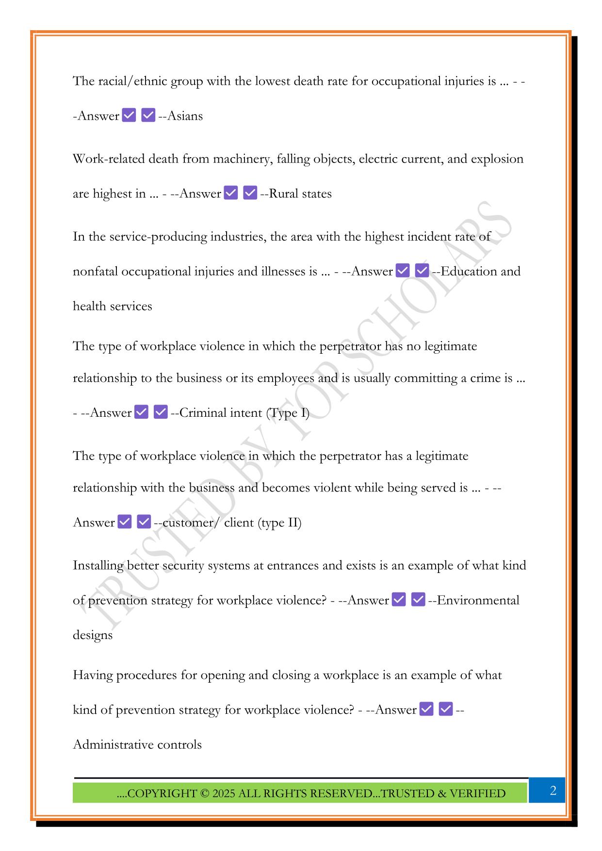 Community health final exam 2025 Questions and Answers