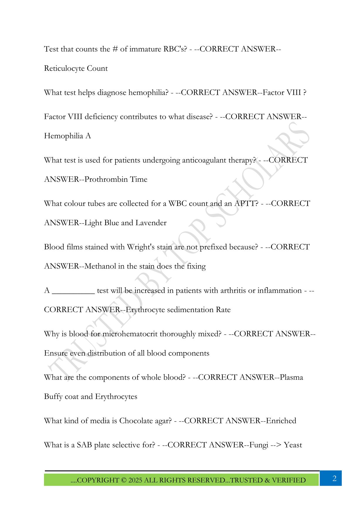 MLPAO Exam Questions 2025 with Answers
