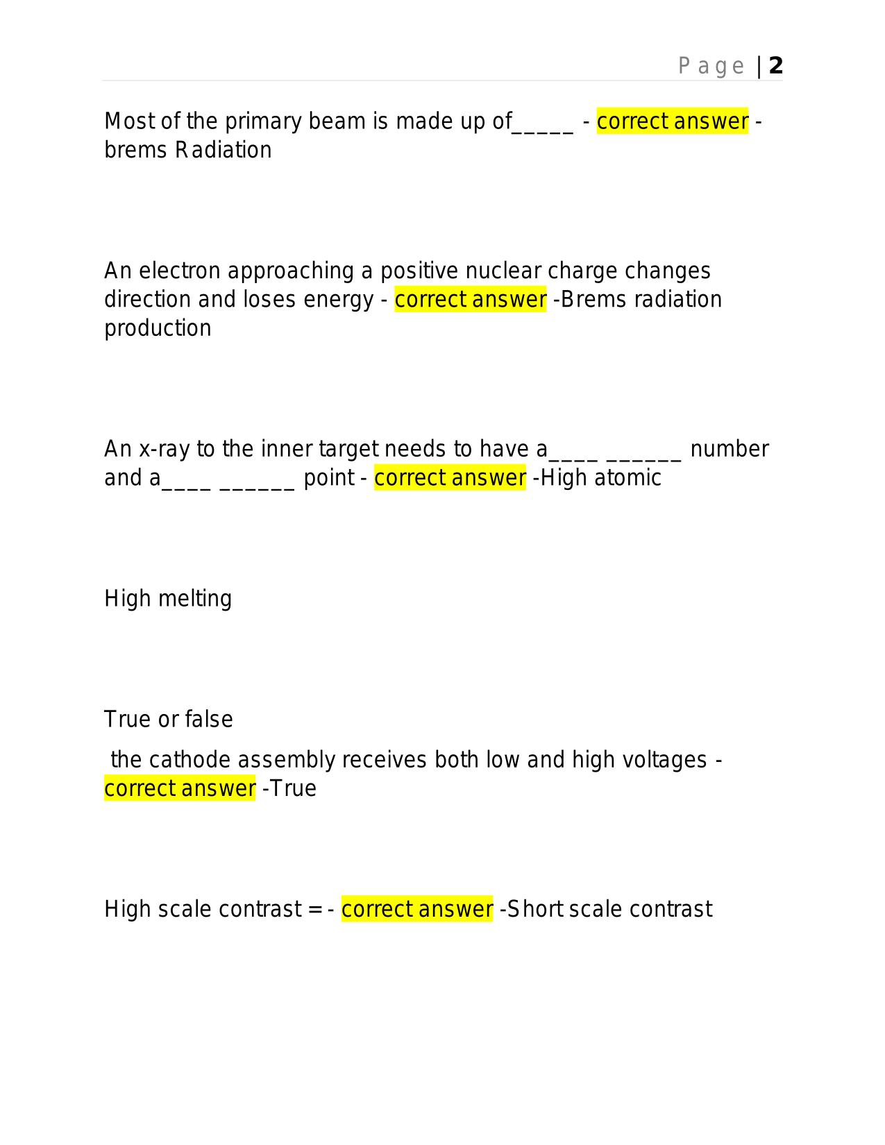 ARRT TEST BANK 2025 BRAND NEW ACTUAL EXAM WITH ANSWERS.