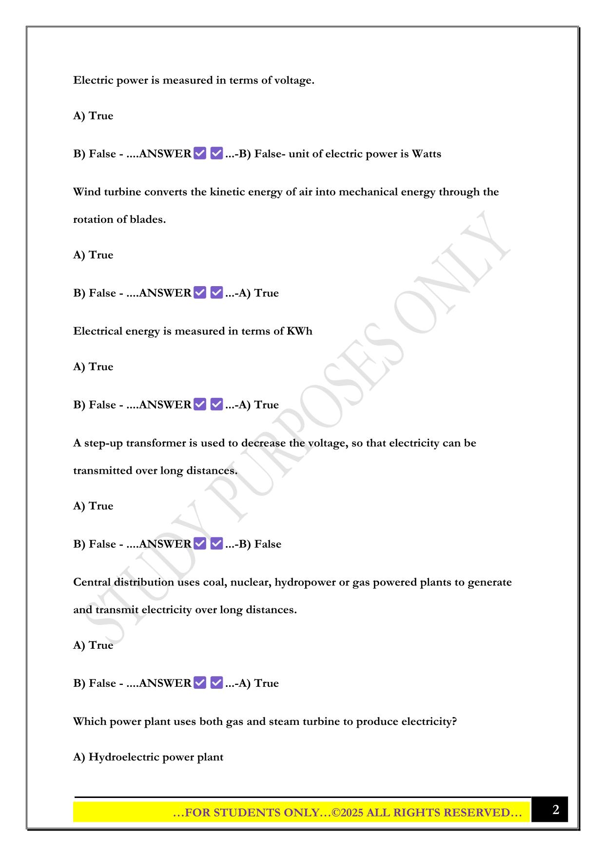 EGEE 101 Exam 2 2025 Questions and Answers