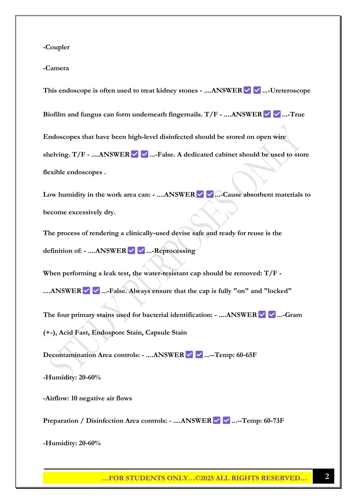 CER Review Questions 2025 with Correct Answers