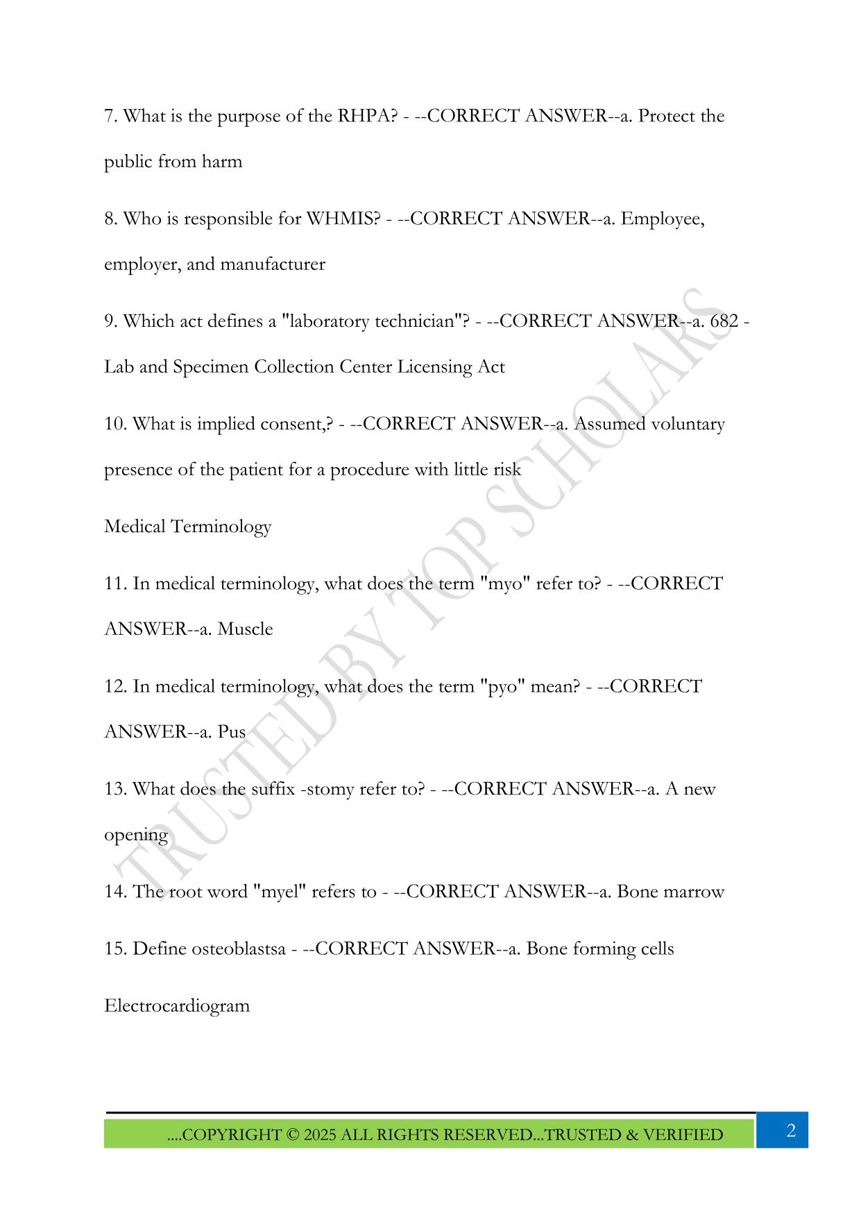 MLPAO EXAM review 2025 Questions and Answers