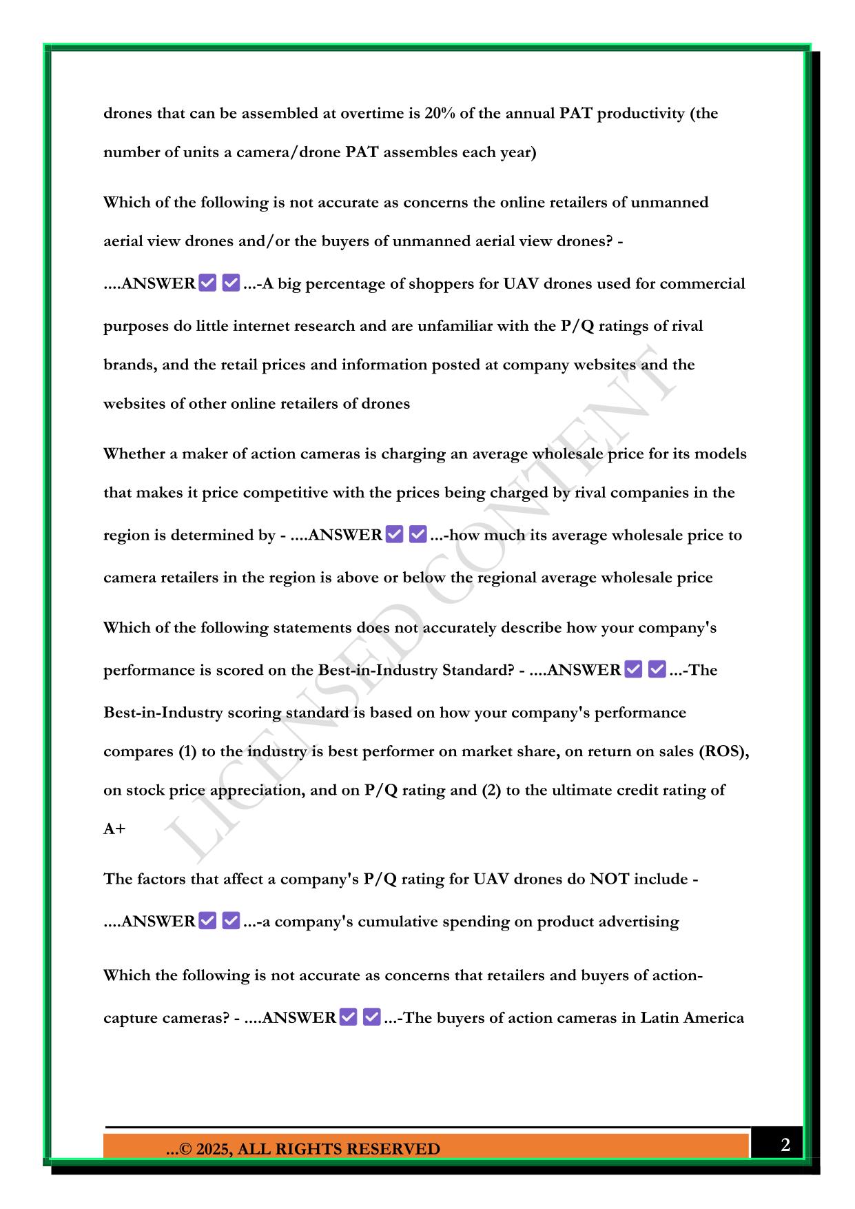 GLO-BUS STUDY GUIDE EXAM 2025 QUESTIONS AND ANSWERS