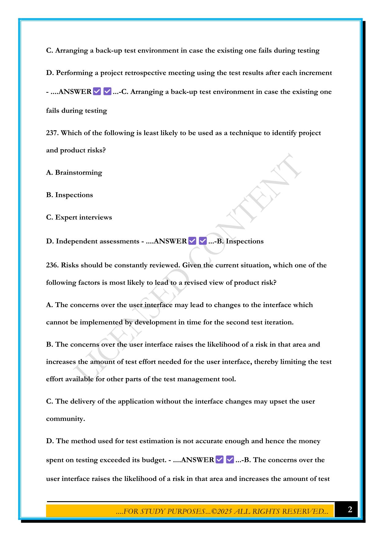 ISTQB FOUNDATION LEVEL CTFL_001 EMILY EXAM 2025 QUESTIONS AND ANSWERS