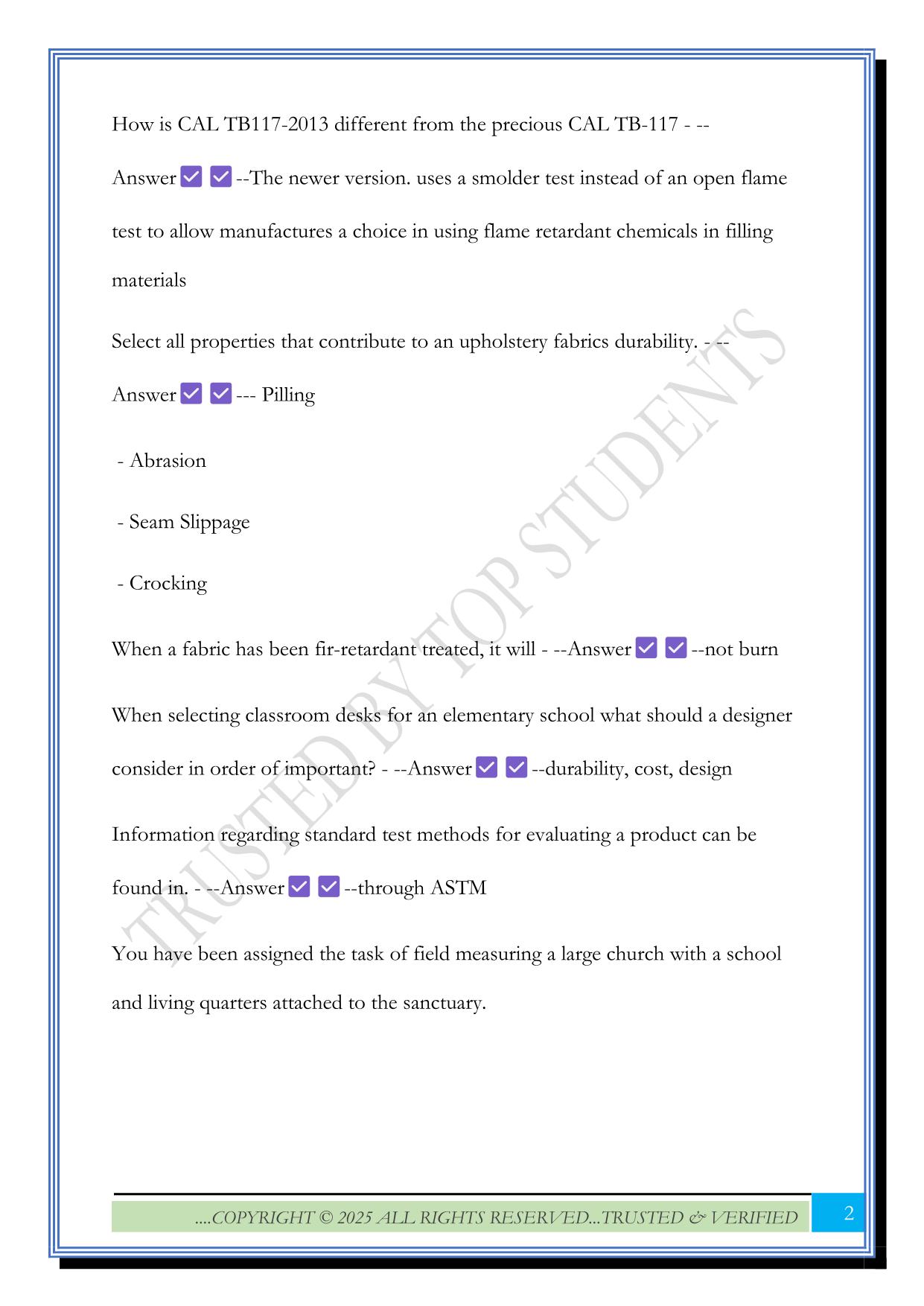 NCIDQ Practice Test 2025 Questions and Answers