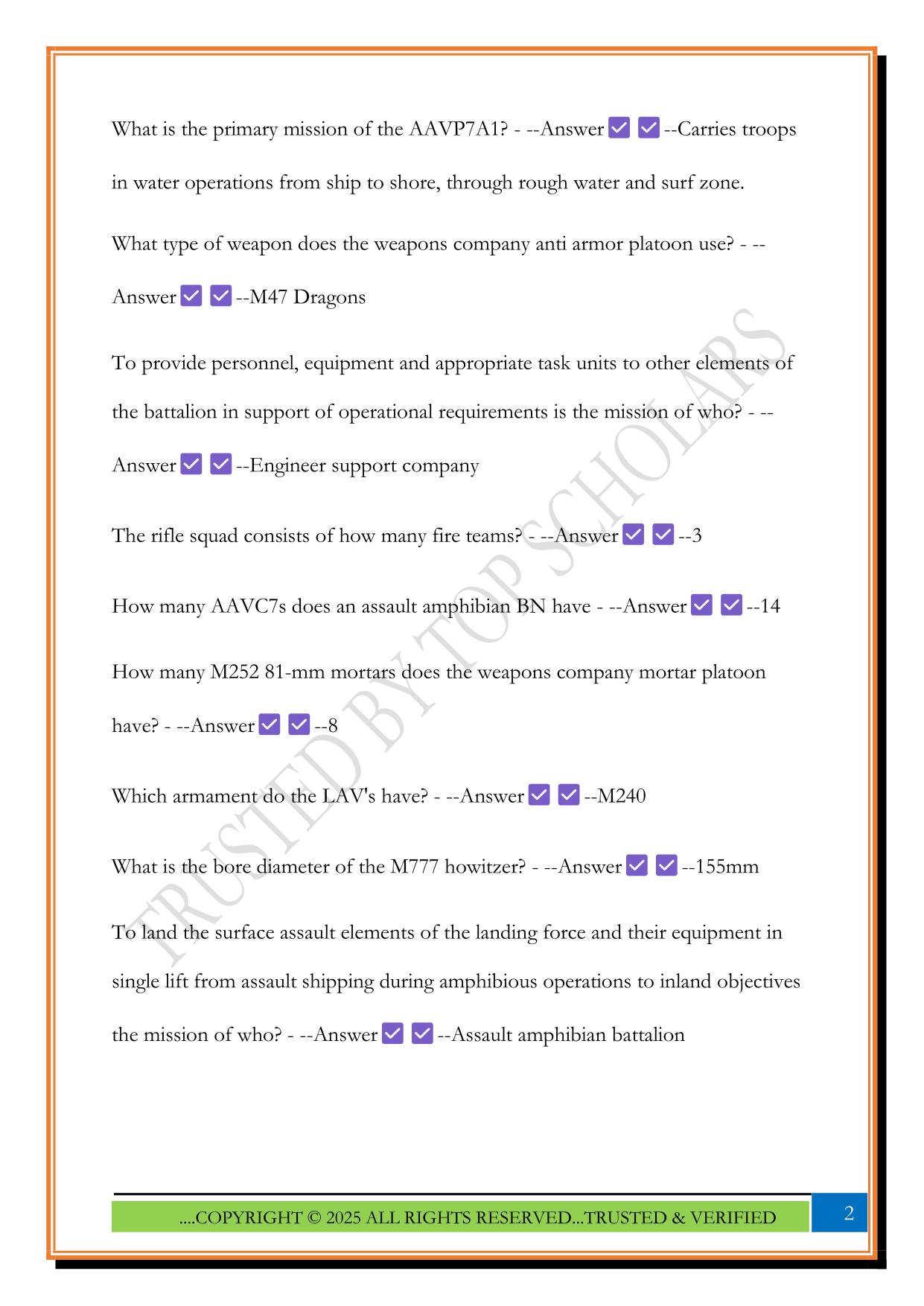 FMF GCE Written Test 2025 Questions and Answers