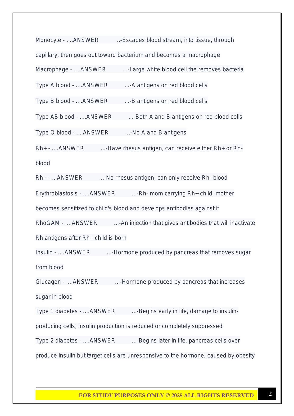 Biology 121 Exam 2 Study Guide (University of Oregon) 2025 Questions and Answers