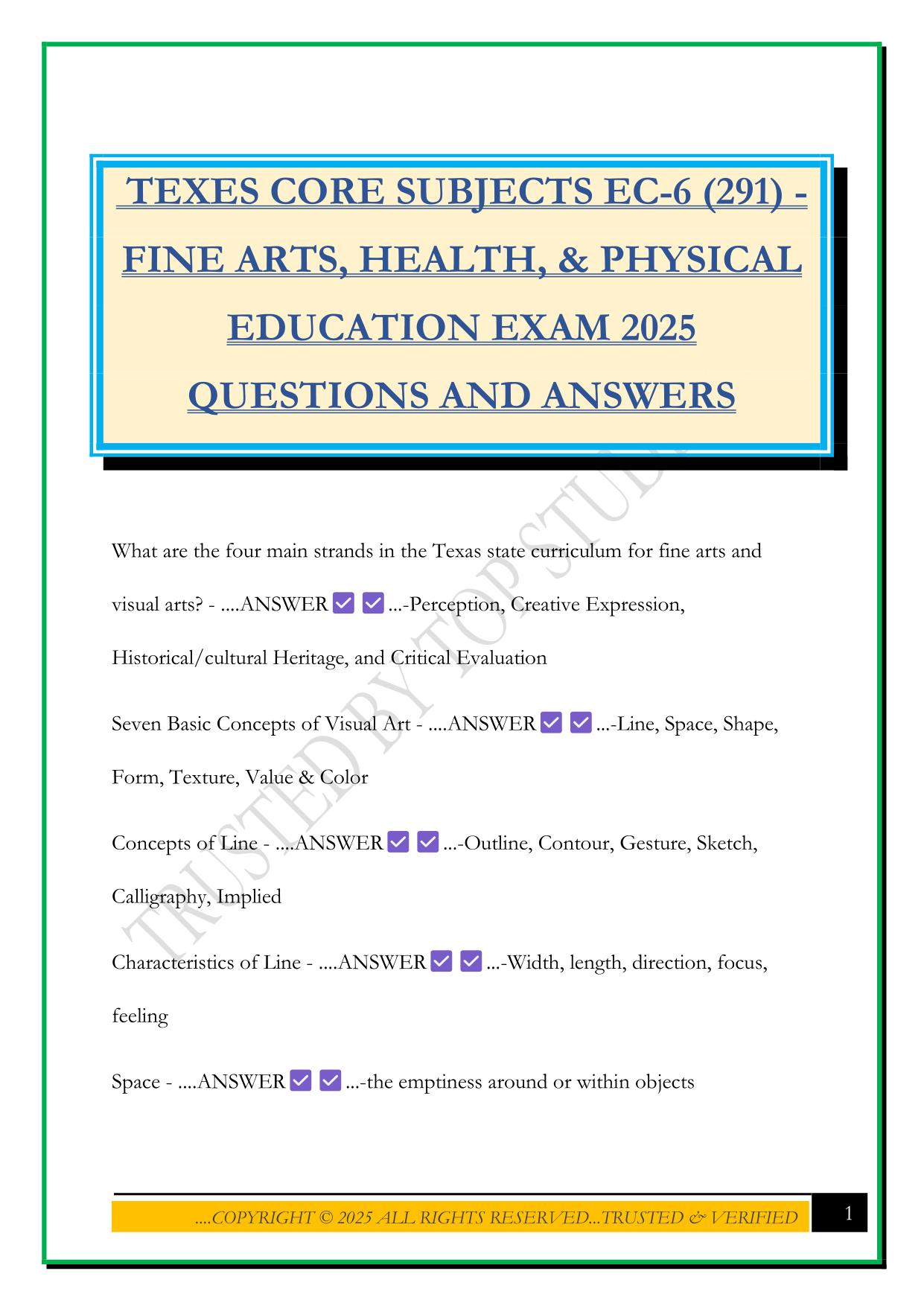TEXES Bundled Exams Questions and Answers 100% Pass|Updated and Verified