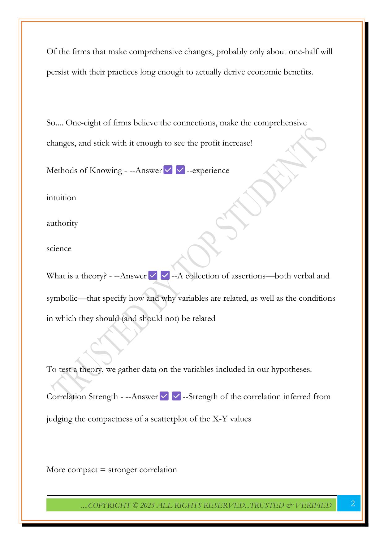 MGMT 311 Final Study Guide 2025 Questions and Answers
