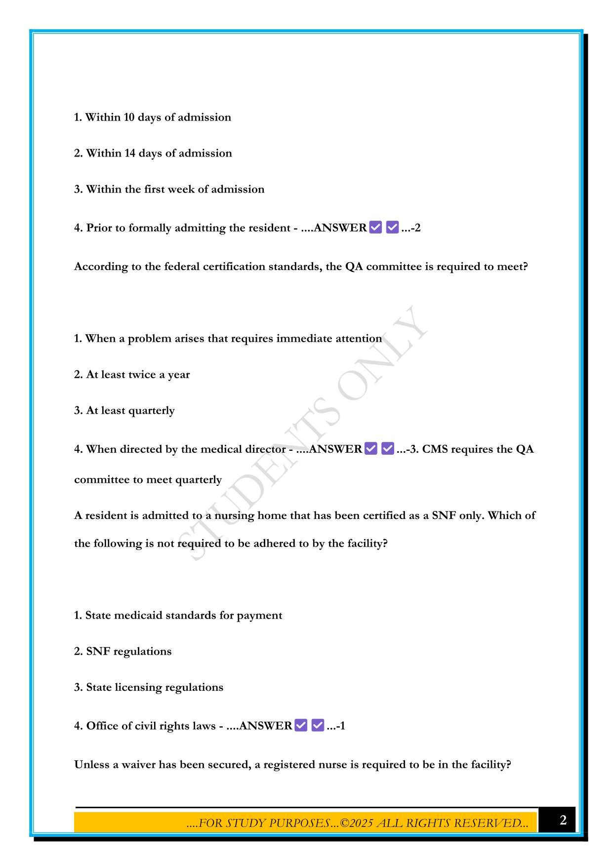 NAB PRACTICE QUESTIONS 2025 WITH ANSWERS