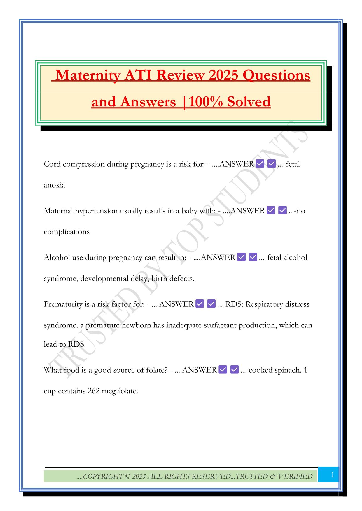 ATI Bundled Exams Questions and Answers |100% Pass |Verified and Updated